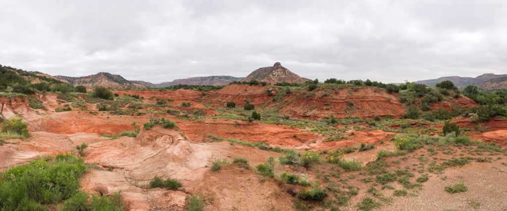 A panoramic view of the Palo Duro Canyon from Amarillo, Texas.