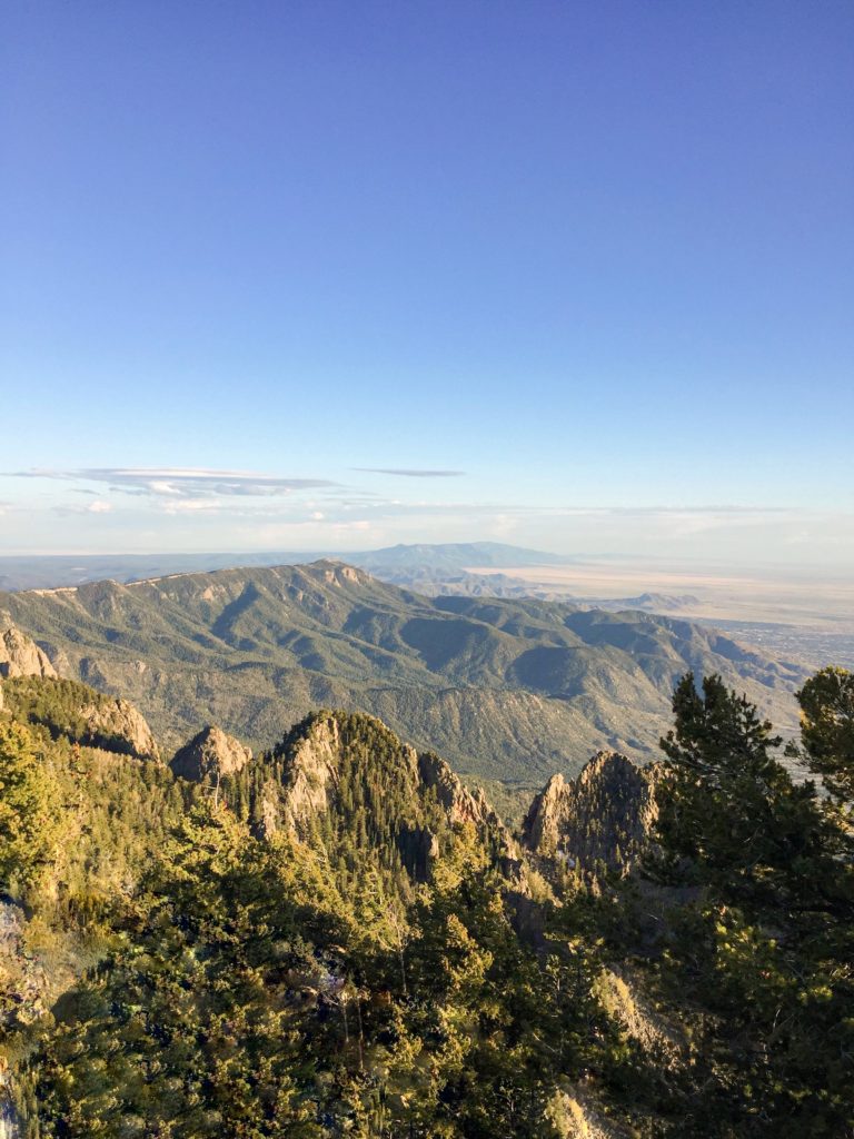 A panoramic view from the Sandia Peak in Albuquerque, New Mexico.