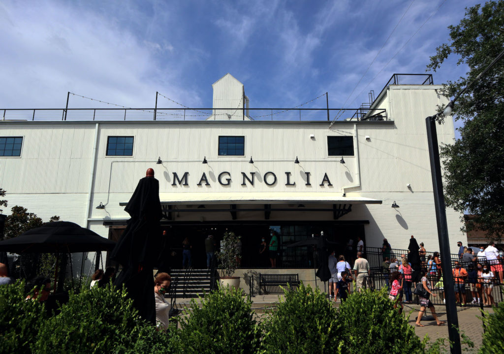 An outdoor image of the Magnolia Market in Waco, Texas created by Chip and Joanna Gaines.