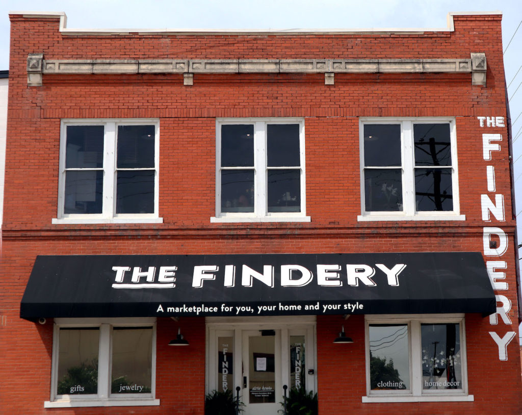 A picture of the outside building of The Findery in Waco, Texas.