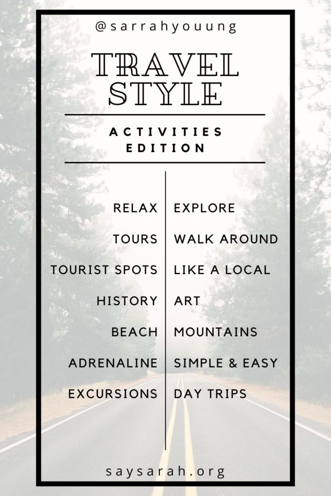 This or That travel style quiz for activities travel topics.