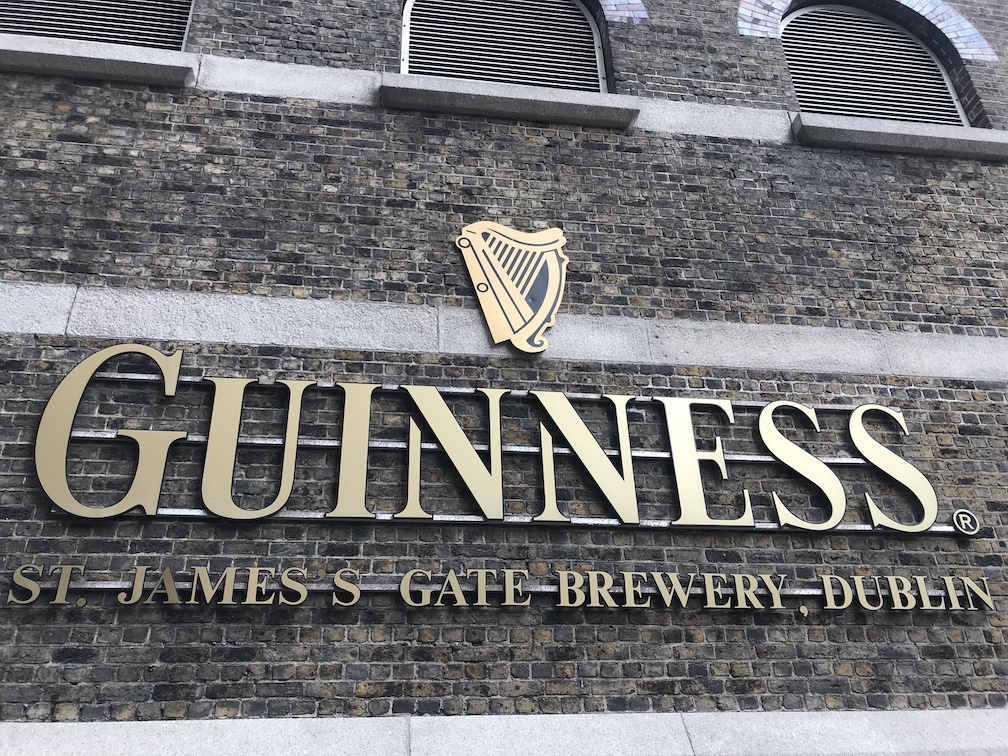 Front of the Guinness Storehouse in Dublin, Ireland.
