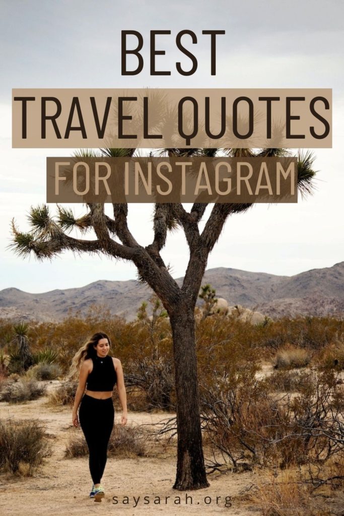 A pinnable image to represent the blog titled "best travel quotes for instagram"
