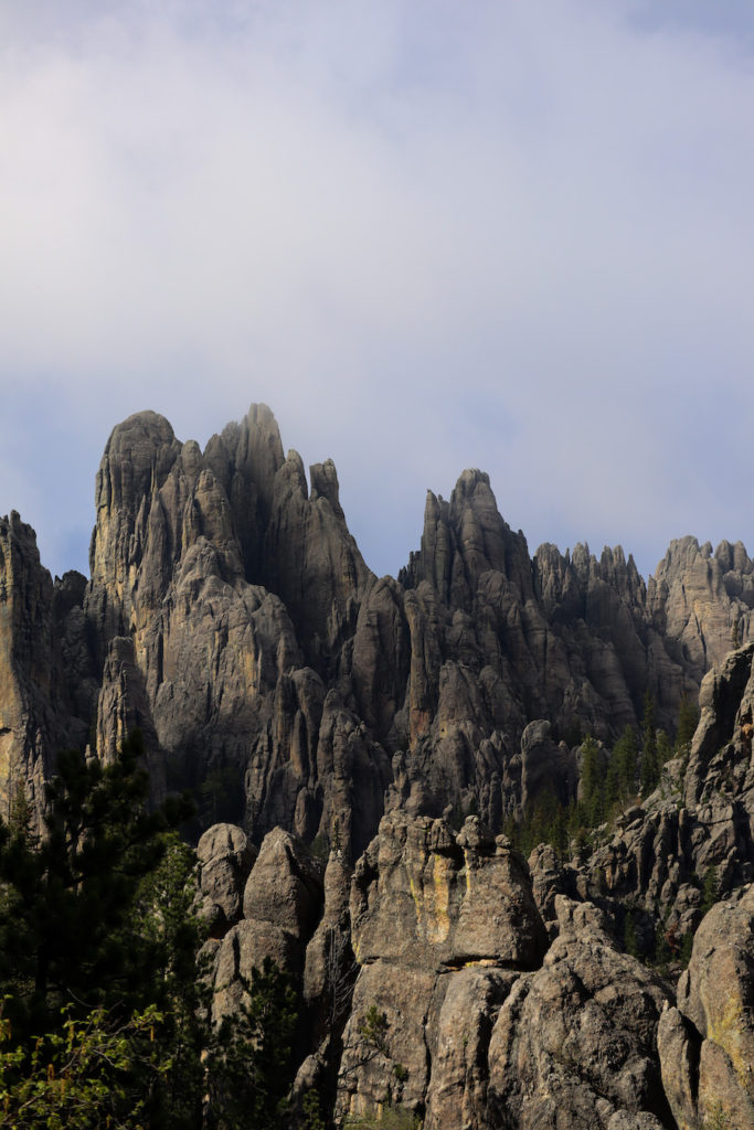 cathedral spires in Custer state park off of needles eye highway